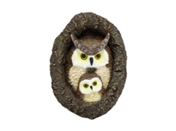 Estátua Jardim LAXISCREED Decorativa Outdoor Owl Tree Hugger