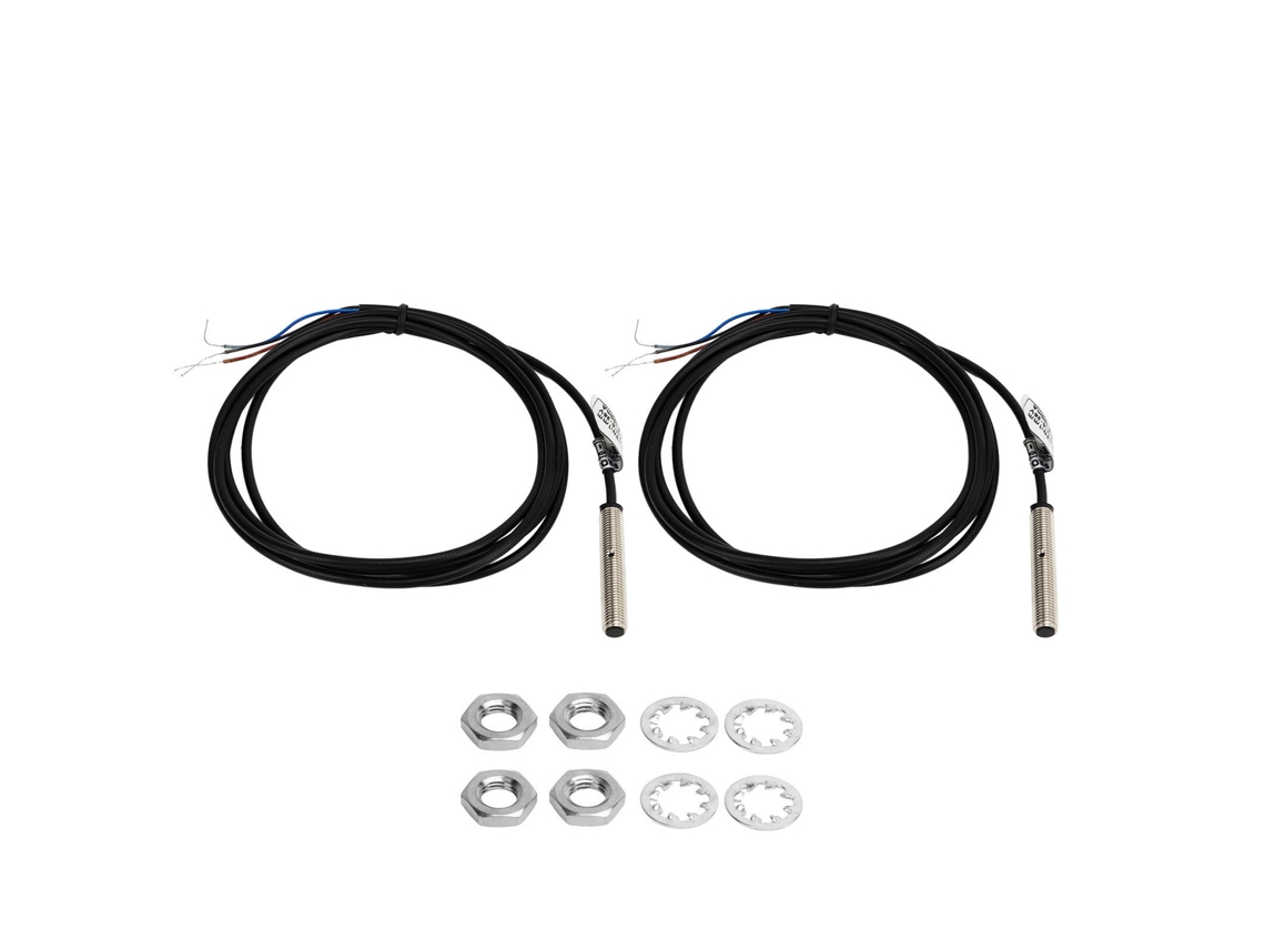 2 Conjuntos de Sensor de Proximidade Indutivo Npn no de 3 Cabos Impermeável 6 36vdc Distância 1mm