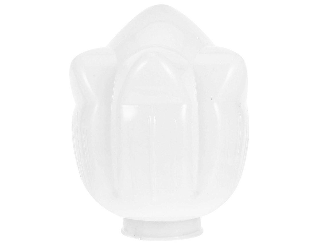 Pantalla acrílica resistente a la intemperie en forma de lirio, moderna y elegante, globo blanco, para farolas de exterior. - aquaforge