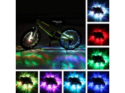 Luzes De Cubo De Bicicleta Recarregáveis, À Prova D'água, Com Leds Para Raios, 7 Cores, Klb