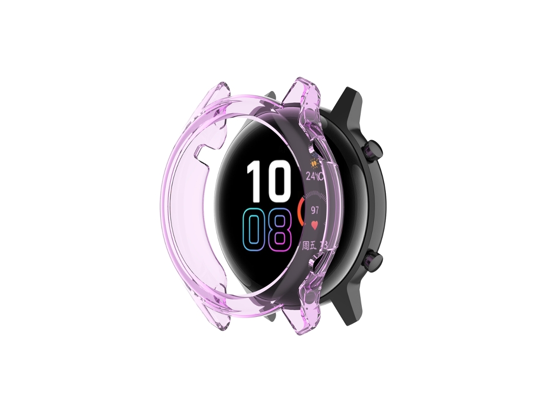 Huawei Honor Magic watch2 46mm TPU embrulhado vazio meia caixa de relógio (transparente roxo)