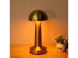 Lâmpada de Mesa Metal Retro Sem Fio Controle por Toque Led 3 Cores Ajustável Recarregável
