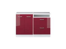Conjunto de Armários de Sótão lacado alto brilho 2 unidades 120x60 cm VICCO