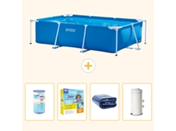 Intex Piscina Com Estrutura Retangular - 300x200x75 Cm - 5-peças S65