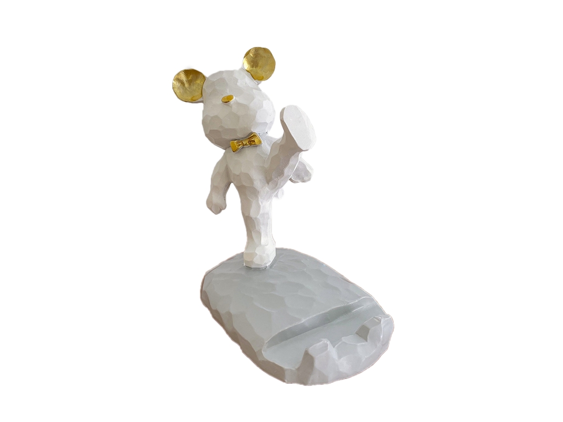 Suporte de mesa para telefone, urso branco, exclusivo, EOOCOO