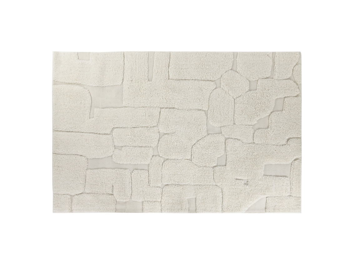 Tapete de Lã e Algodão, 2800 G/m², com Padrão em Relevo, 230 X 160 X 1 Cm. ALEXANDRA HOUSE LIVING