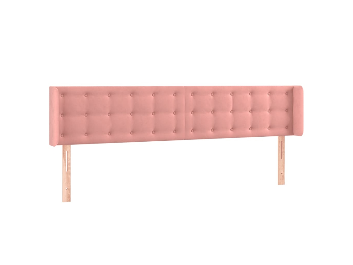 Cabeceira C/ Abas Veludo 183x16x78/88 cm Rosa MAISON EXCLUSIVE