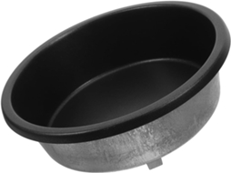 Recipiente Para Máquina De Pipoca Cabilock 236ml 8oz Em Alumínio Preto, Com Estrutura Antiaderente E Design Ergonômico