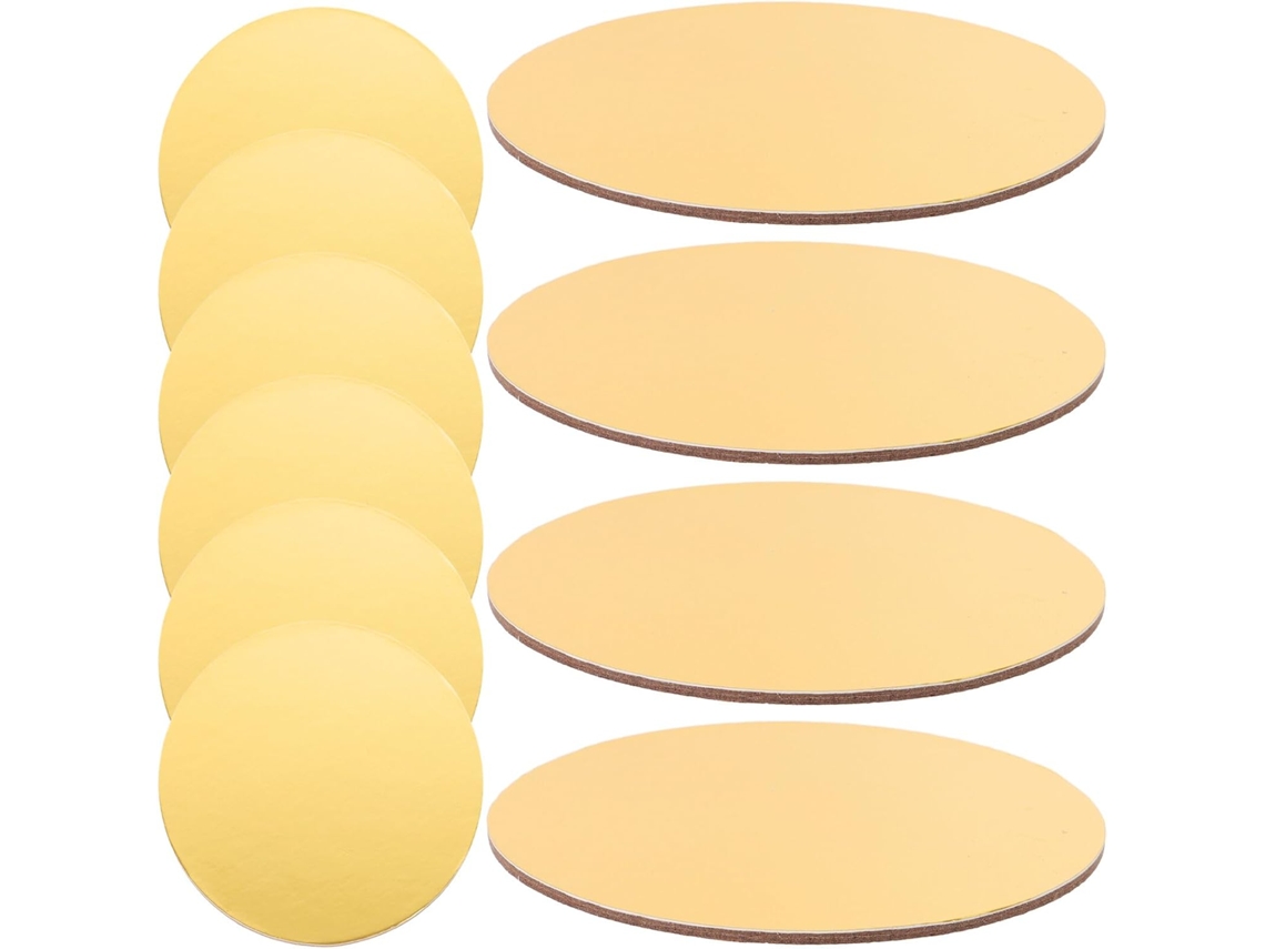Beaupretty Suportes Redondos De Papel Comestível Para Bolos, Cupcakes E Mousses, 10cm De Diâmetro, 20 Unidades, Ideais