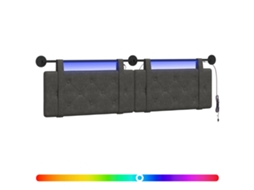 Conjunto 1 Cabeceira Vidaxl Preto Couro Sintético (170 X 55 X 5 Cm)