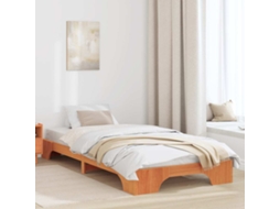 Vidaxl Estrutura Da Cama Marrom Cera 90 X 200 Cm