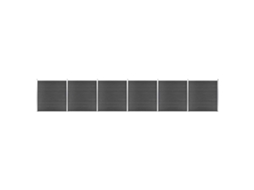 Vidaxl Conjunto De Painel De Vedação Wpc 1045x186 Cm Preto
