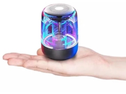 Alto Falante Bluetooth Transparente, Alto Falante Sem Fio Bluetooth 5.0 Com Redução De Ruído Hifi Estéreo, Subwoofer, Preto Yizhood