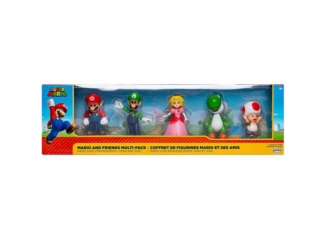 Conjunto Nintendo Super Mario 5 Figuras 6cm