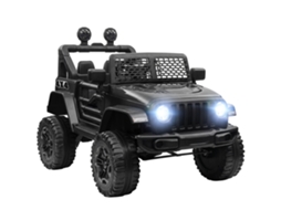 Carro Elétrico Para Crianças +3 Anos, Todo-o-terreno 12v Com Controlo Remoto, 100x65x72 Cm, Preto