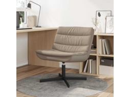 Vidaxl Cadeira Giratória Cappuccino 63 X 75 X 76 Cm Couro Sintético