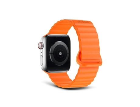 Pulseira para Apple Watch 44/45/46/49mm com Anel de Tração Laranja Decodificado