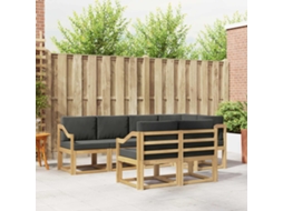 Vidaxl Conjunto De Sofás Para Exterior 7 Unid. Branco E Antracite