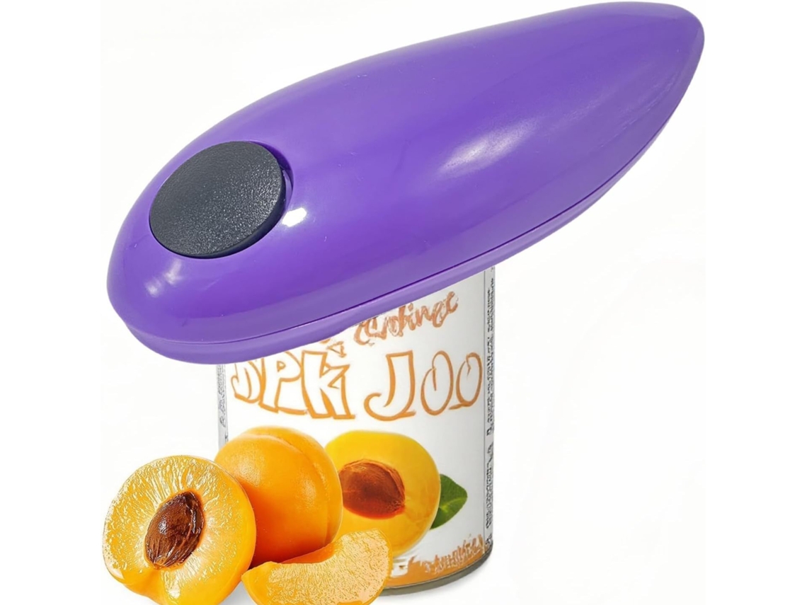 Abre-latas Automático Com Borda Lisa E Íman, Toque Único Para Idosos, Eletrodoméstico De Cozinha Sem Esforço Roxo Hexinyigjly