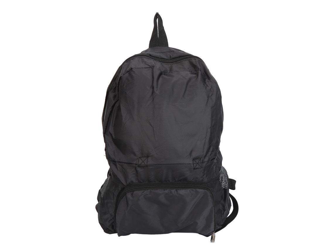 Mochila De Viagem Plegável Leve E Impermeável 2 Em 1 - Preto