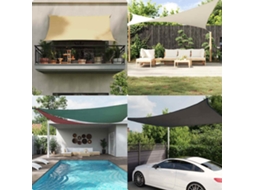 Vidaxl Para-sol Estilo Vela Tecido Oxford Triangular 3x4x5 M Preto