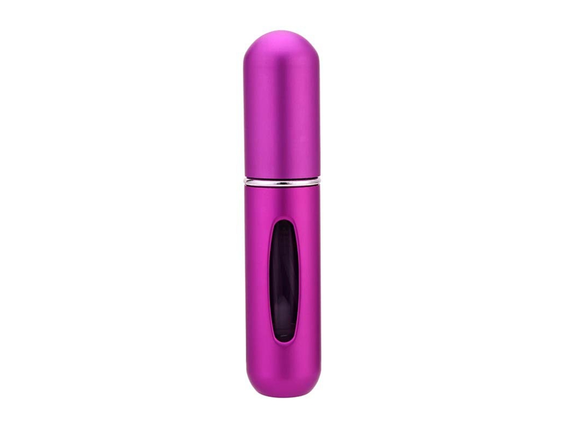 2pcs Atomizador De Perfume Recargable 5ml Mini Portátil Para Viaje Botella De Spray De Perfume Para Hombre Y Mujer Rosa Rojo