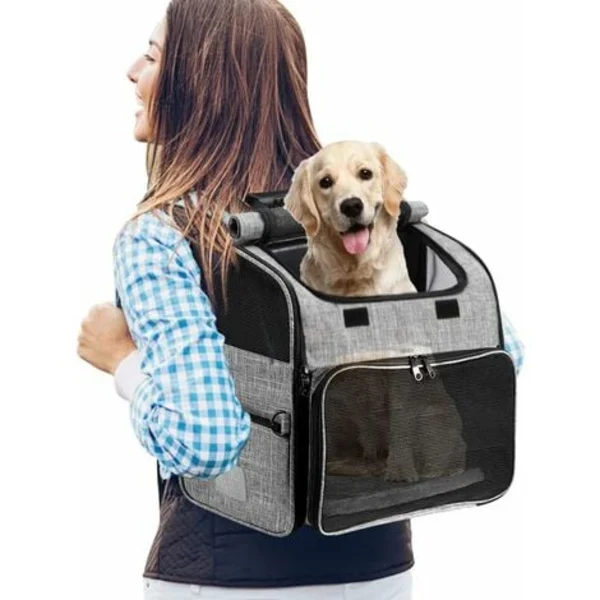Mochila para Cães e Gatos, Respirável, Dobrável, Portátil AQUAFORGE