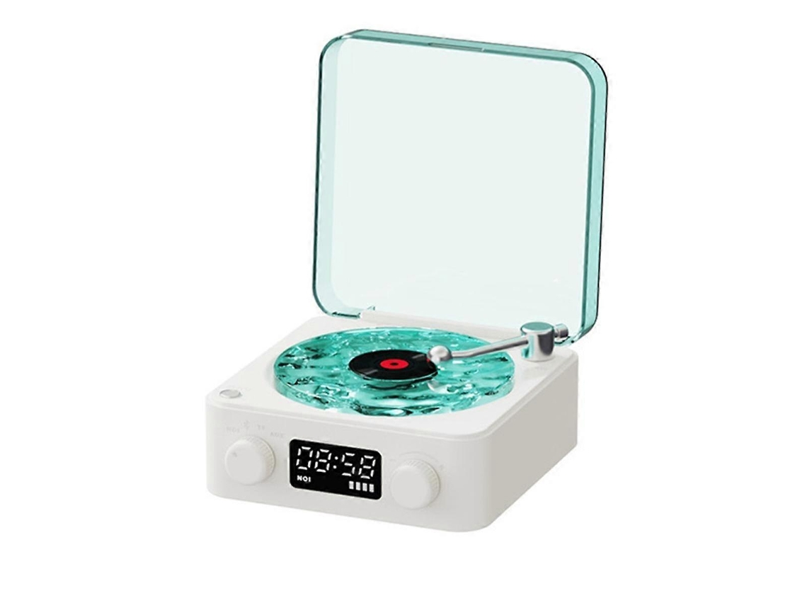 Kw03 Toca Discos Retrô De Vinil Rgb Sem Fio Bluetooth 5.0 Com Alto Falante Estéreo E Som Com Ruído Branco Verde Slowmoose