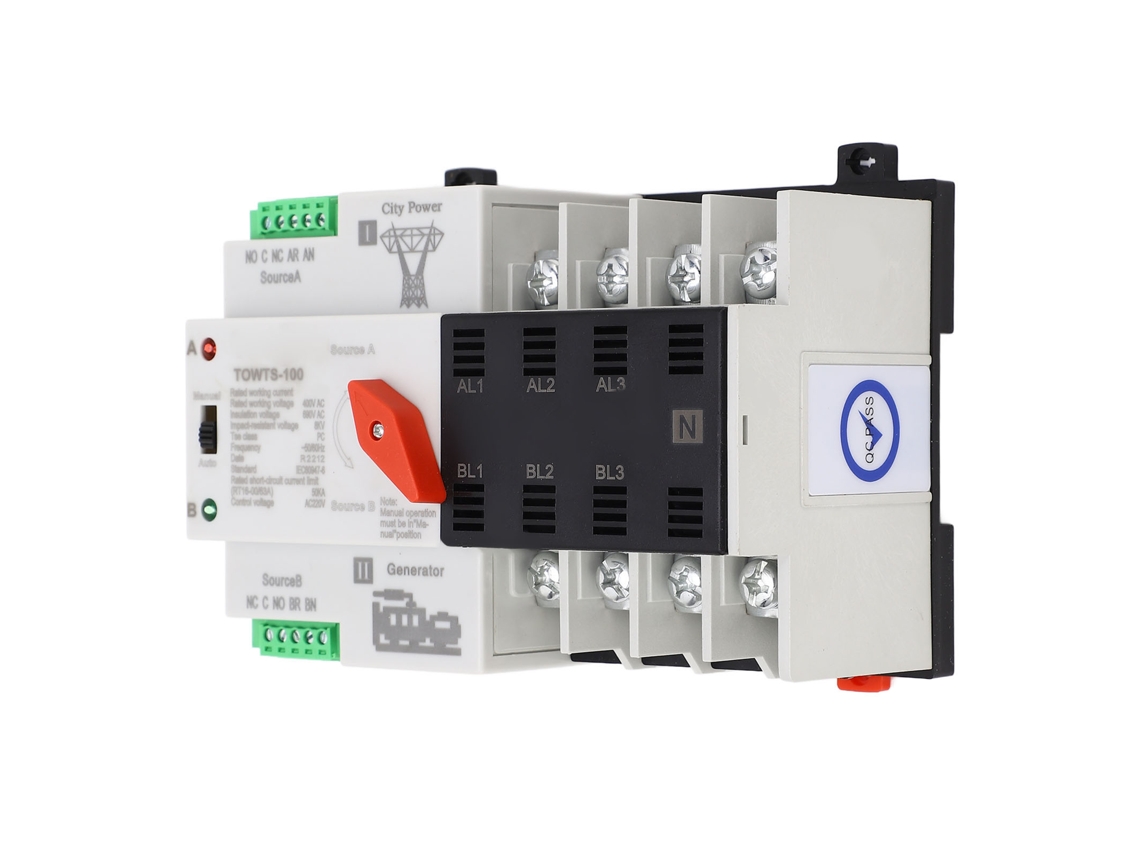 Interruptor de Transferência Automática 4p 25A 400v Ca Carcaça Pc S/MARCA