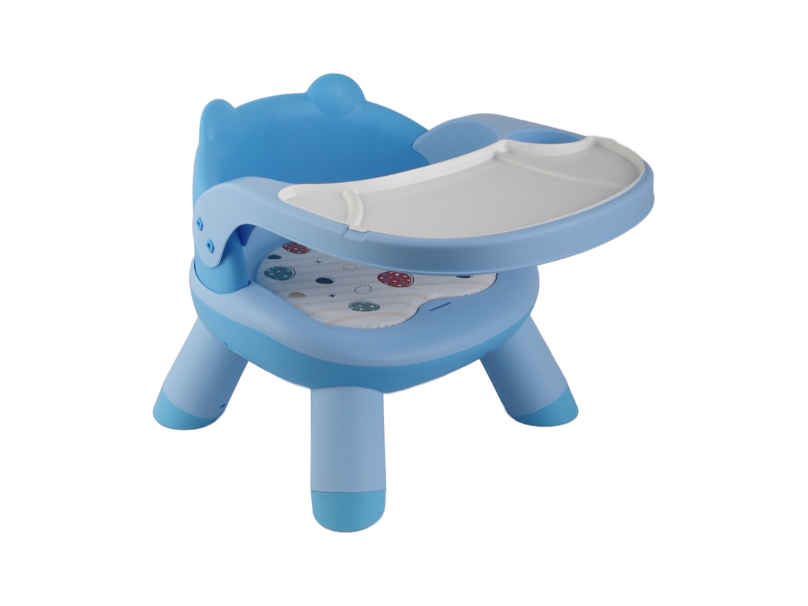 Primerox cadeira de Jantar Infantil Multifuncional Segura com Almofada Sonora Azul
