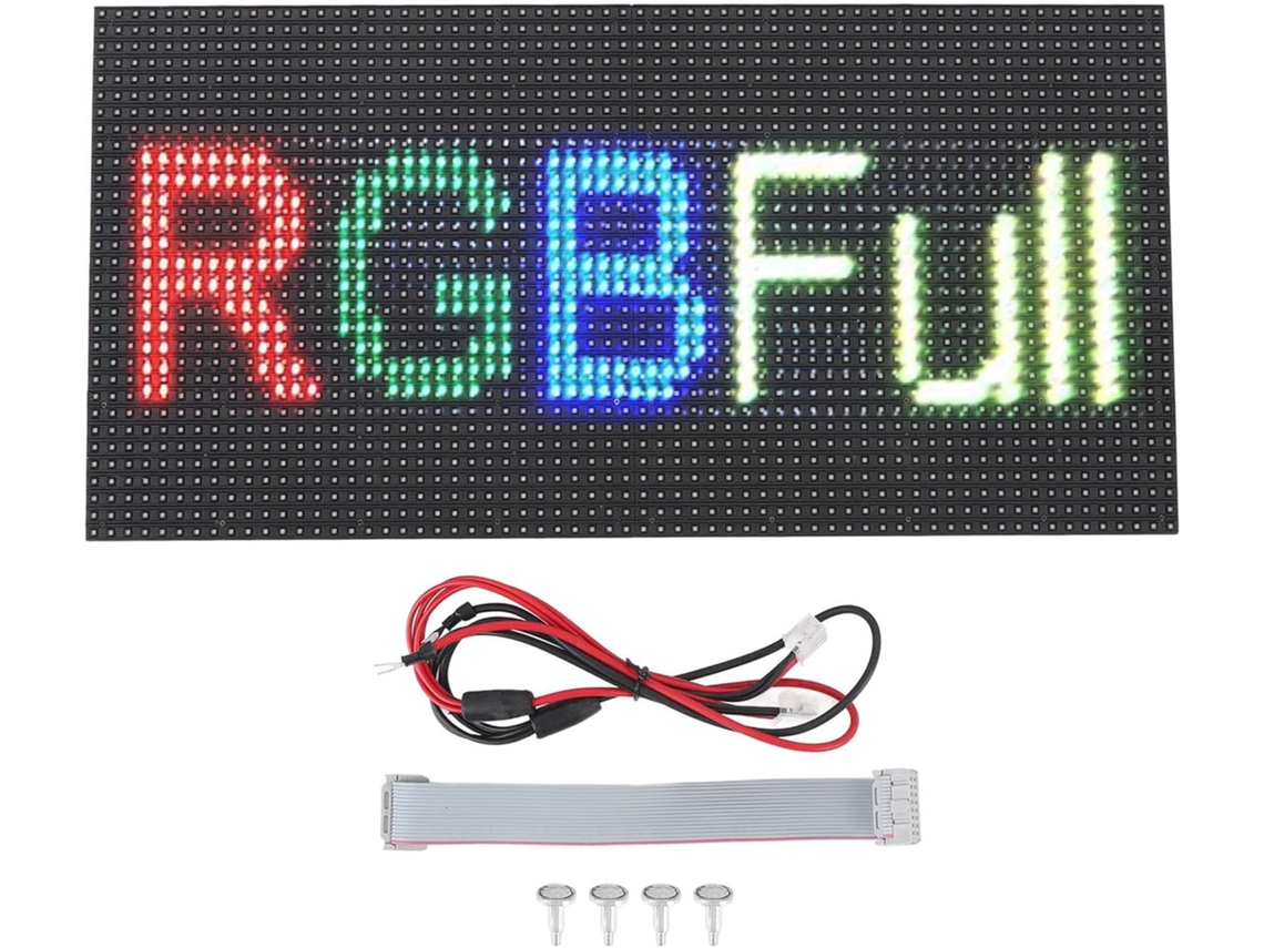 Painel De Led Interno Viagasafamido P10 320x160mm Com Rolagem E Tecnologia Smd Colorida Para Vitrines Lojas, Cafés E