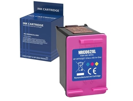 Cartucho De Tinta Substituição Hp 62xl Cor Compatível Officejet 200 5700 5740 8040 Envy 5540 5545 5600 5665 7600 7640 7645 8000 Phonillico
