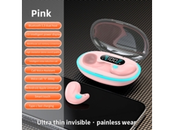 Mini Fones de Ouvido Invisíveis Sem Fio Bluetooth Som Surround Hifi MDUG (rosa)
