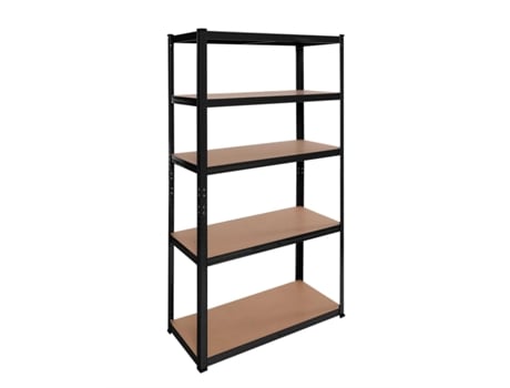 Prateleiras de Metal OCIODUAL Essenciais Preto Brilhante Ideais para Casa Garagem Cozinha Escritório