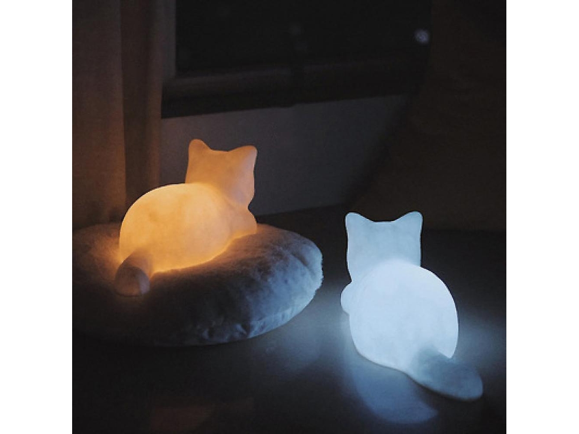 Luz noturna de gato de vinil, lâmpada de animal portátil para quarto SLD