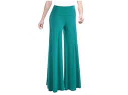 2026 pantalones Anchos de Mulher em Algodão com Cintura Alta Elástica para Descanso Casual e Confortáveis M Verde