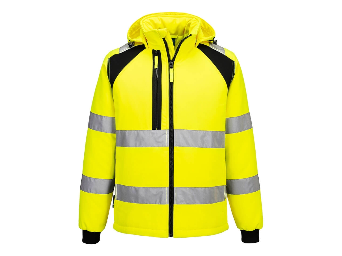 Casaco Softshell Acolchoado De Alta Visibilidade Eco | Trabalho Amarillo/negro / 6xl