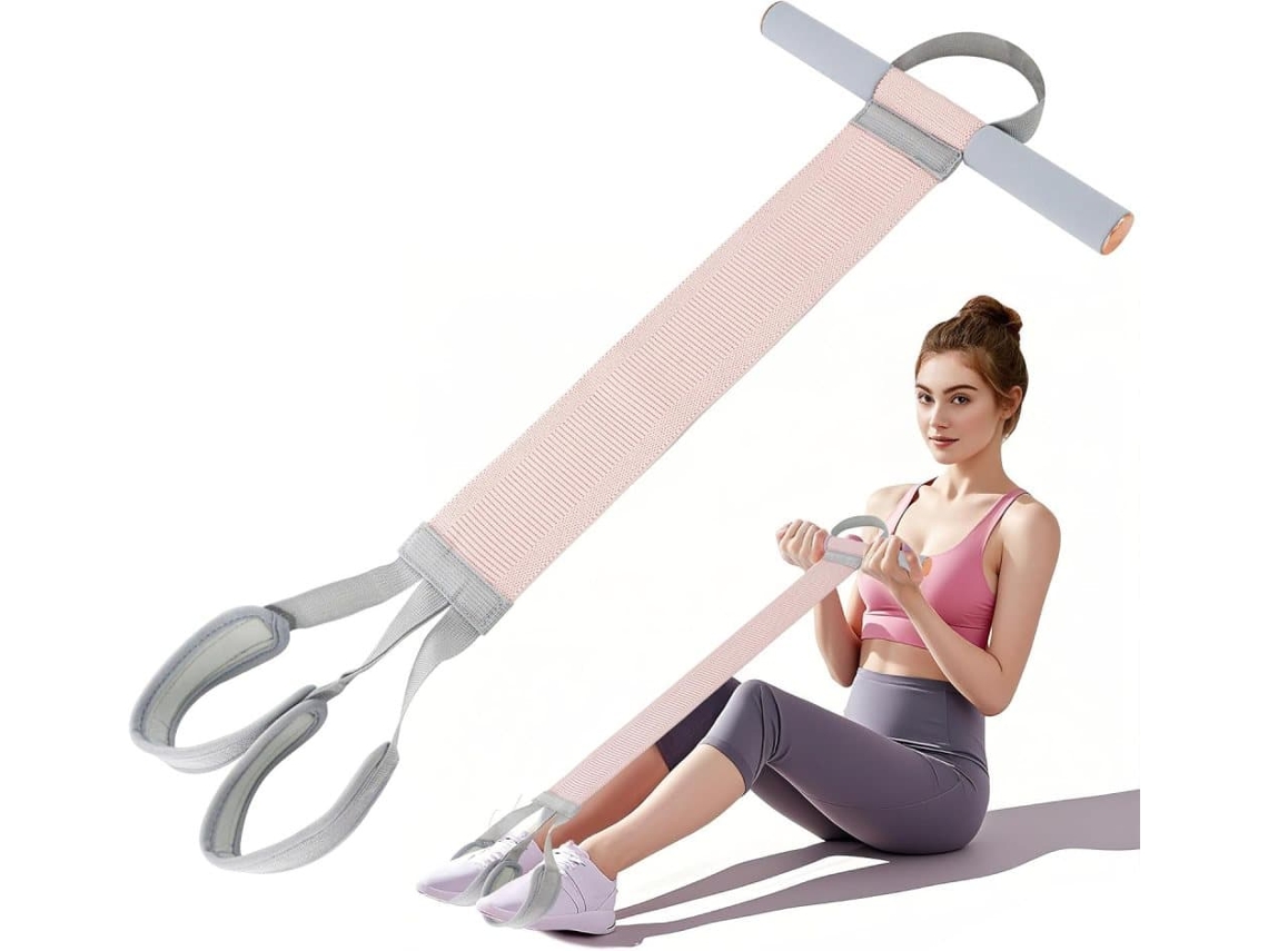 Faixa de Resistência AQUAFORGE com Pedal 54 Kg tecido antiderrapante para Ioga, Pilates e Academia