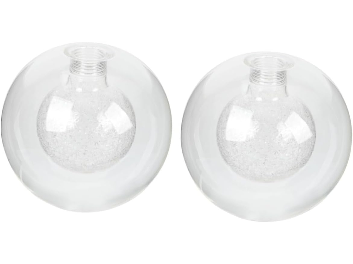 Lustre De Vidro Transparente De Duas Peças Com Cúpula Dupla Para Decoração.