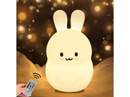 Luz Noturna Infantil Unicórnio Silicone Led Presente S/MARCA