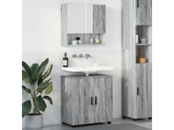 Vidaxl Conjunto De Móveis Para Banheiro 2 Unid. Cinza Sonoma