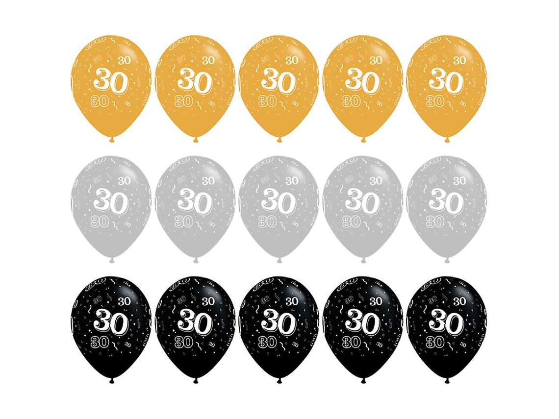 15pcs Balões Número 30 Allinless