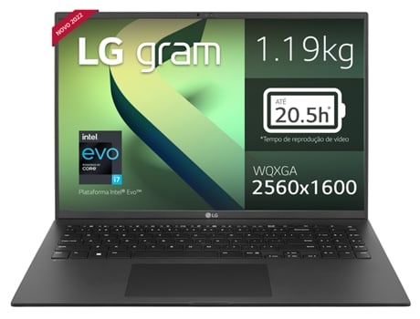 Portátil LG 16Z90Q-GAA78P  (16'' - Intel Evo Core i7-1260P - RAM: 16 GB - 1 TB SSD - Intel Iris Xe Graphics)