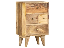 Vidaxl Mesa De Cabeceira 36x30x60 Cm Madeira De Mangueira Maciça