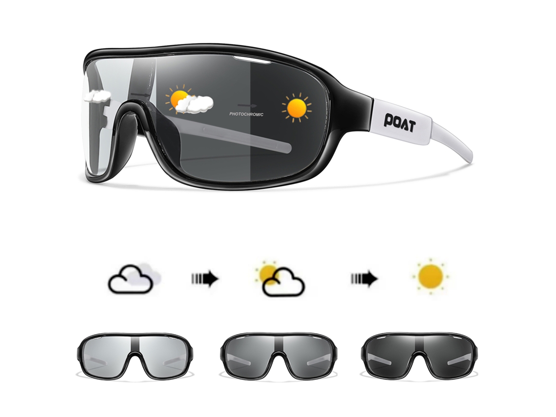 (estilo 2) Óculos De Ciclismo Fotocromáticos Polarizados Unissex, Armação De Polímero, Lentes Tac