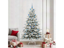Vidaxl Árvore De Natal Articulada Artificial Branco 210 Cm Pe E Pvc