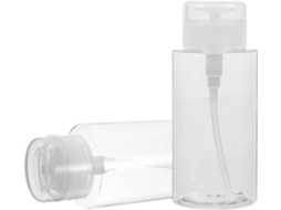 Conjunto De 2 Frascos Recarregáveis De 200ml Com Bomba Dosadora Em Pet E Pp Para Cuidados Com A Pele.