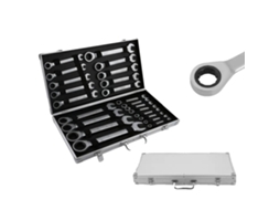 Conjunto De Chaves De Catraca, 22 Peças, Aço De Vanádio Cromado, Faixa De Tamanhos De 6-32mm