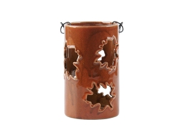 Candeeiro De Mesa Com Luz Decoração Recorte Folha Maple