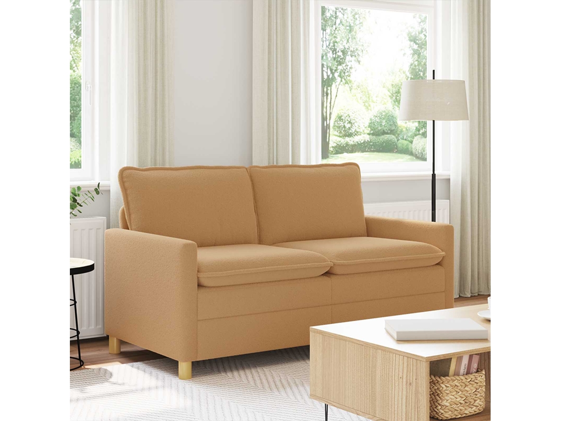 Vidaxl Sofá Bege 156 X 81 X 87,5 Cm Tecido